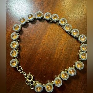 J.crew Glitter and Crystal Brulee Necklace